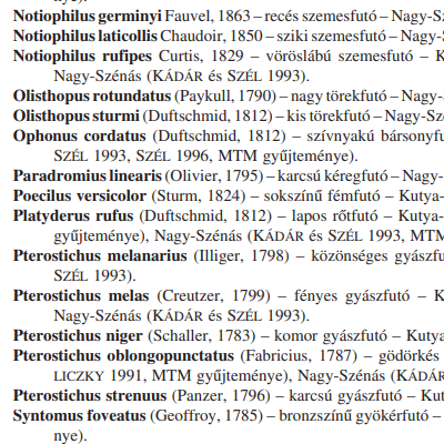 Adatok a Szénás-hegycsoport bogárfaunájához