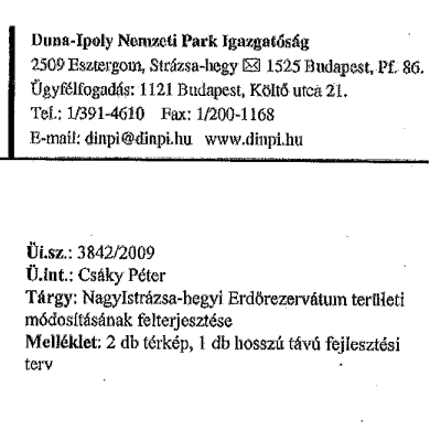A Nagy Istrázsa-hegy hosszú távú fenntartási terve; Javaslat ...